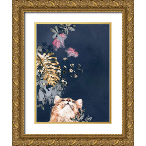 Pet Couture 3 Gold Ornate Wood Framed Art Print with Double Matting by Design Fabrikken