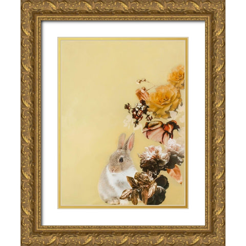 Pet Couture 4 Gold Ornate Wood Framed Art Print with Double Matting by Design Fabrikken