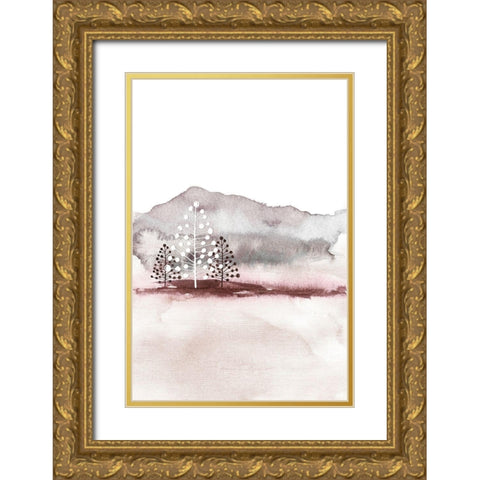 Holiday Time 2 Gold Ornate Wood Framed Art Print with Double Matting by Design Fabrikken