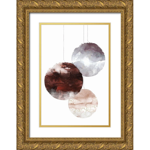 Holiday Time 3 Gold Ornate Wood Framed Art Print with Double Matting by Design Fabrikken