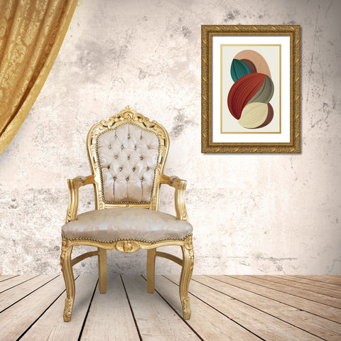Fibers 2 Gold Ornate Wood Framed Art Print with Double Matting by Design Fabrikken