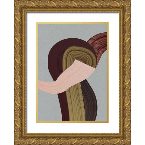 Fibers 4 Gold Ornate Wood Framed Art Print with Double Matting by Design Fabrikken