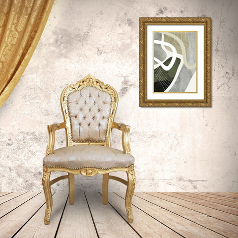 Acrobat 1 Gold Ornate Wood Framed Art Print with Double Matting by Design Fabrikken