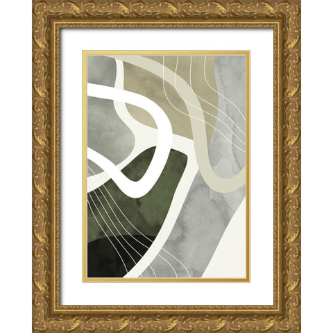 Acrobat 1 Gold Ornate Wood Framed Art Print with Double Matting by Design Fabrikken
