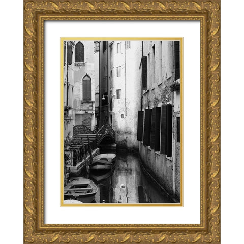 In Venice Gold Ornate Wood Framed Art Print with Double Matting by Design Fabrikken