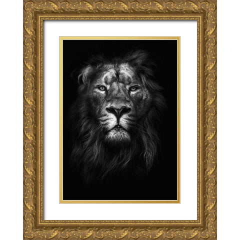 King of Kings Gold Ornate Wood Framed Art Print with Double Matting by Design Fabrikken