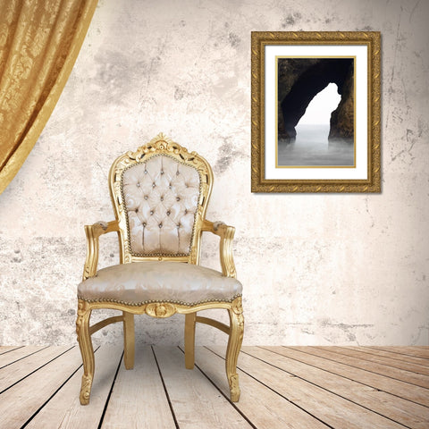 Ocean Rock Gold Ornate Wood Framed Art Print with Double Matting by Design Fabrikken