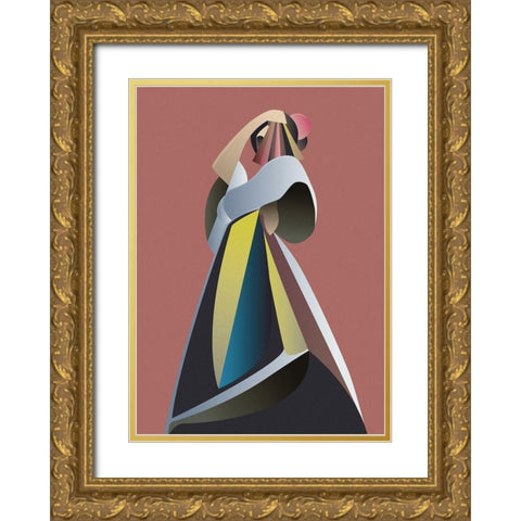 Off Chart 1 Gold Ornate Wood Framed Art Print with Double Matting by Design Fabrikken