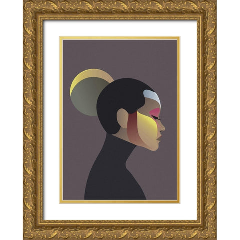 Off Chart 2 Gold Ornate Wood Framed Art Print with Double Matting by Design Fabrikken