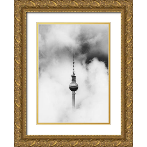 Polaroid Gold Ornate Wood Framed Art Print with Double Matting by Design Fabrikken