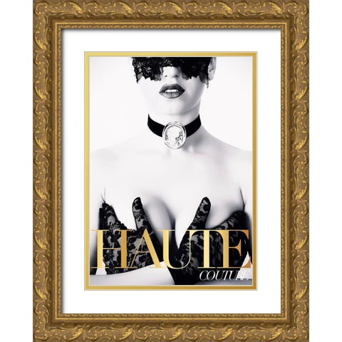Couture 4 Gold Ornate Wood Framed Art Print with Double Matting by Design Fabrikken