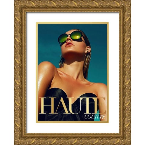 Couture 11 Gold Ornate Wood Framed Art Print with Double Matting by Design Fabrikken
