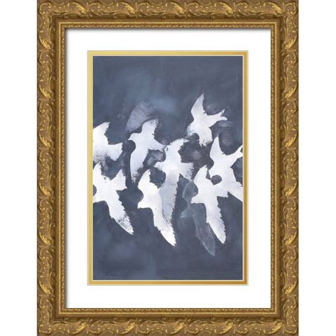 Fades Into Light Gold Ornate Wood Framed Art Print with Double Matting by Design Fabrikken