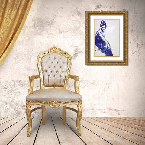 Just a Little While Gold Ornate Wood Framed Art Print with Double Matting by Design Fabrikken