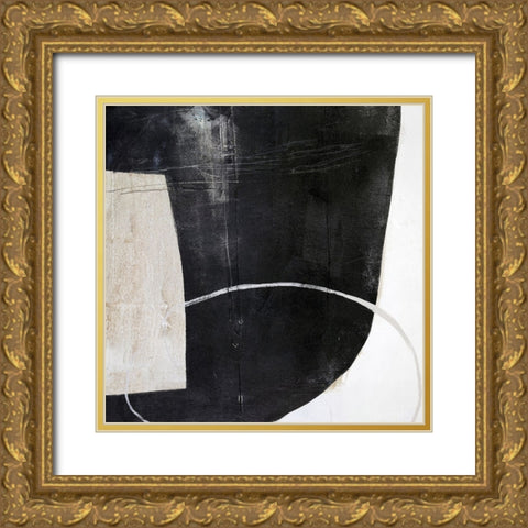 Sort Of Stone Gold Ornate Wood Framed Art Print with Double Matting by Design Fabrikken