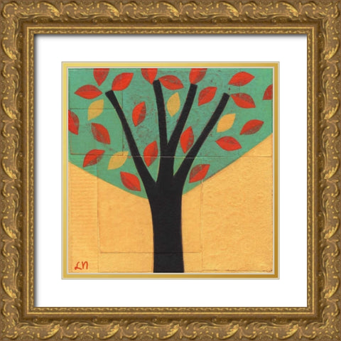Tree-109 Gold Ornate Wood Framed Art Print with Double Matting by Nugent, Laura