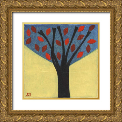 Tree-122 Gold Ornate Wood Framed Art Print with Double Matting by Nugent, Laura