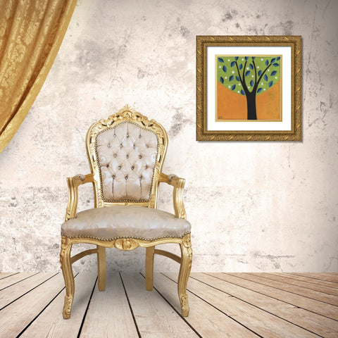 Tree-157 Gold Ornate Wood Framed Art Print with Double Matting by Nugent, Laura