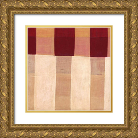 Broken Stripes 1 Gold Ornate Wood Framed Art Print with Double Matting by Nugent, Laura
