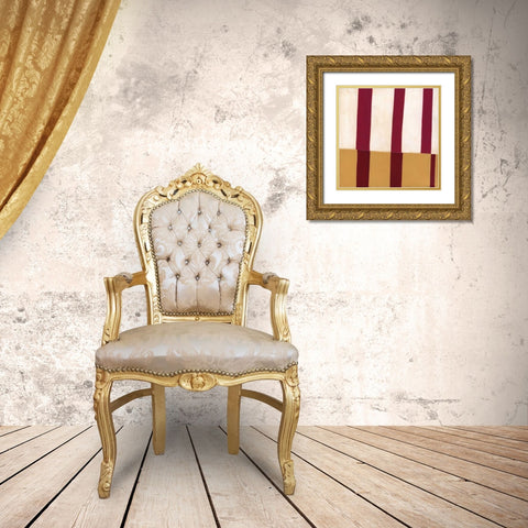 Broken Stripes 2 Gold Ornate Wood Framed Art Print with Double Matting by Nugent, Laura