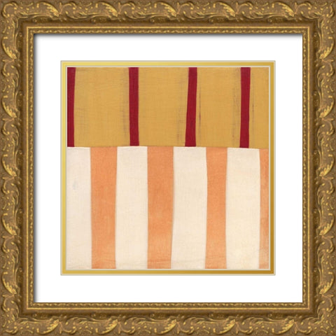 Broken Stripes 3 Gold Ornate Wood Framed Art Print with Double Matting by Nugent, Laura