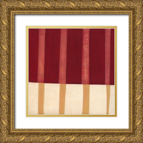 Broken Stripes 4 Gold Ornate Wood Framed Art Print with Double Matting by Nugent, Laura