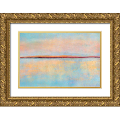 After Sunset Gold Ornate Wood Framed Art Print with Double Matting by Niele, Cora