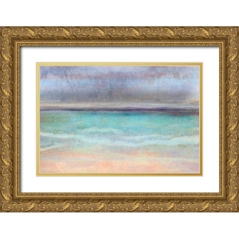 Rain Shower Gold Ornate Wood Framed Art Print with Double Matting by Niele, Cora