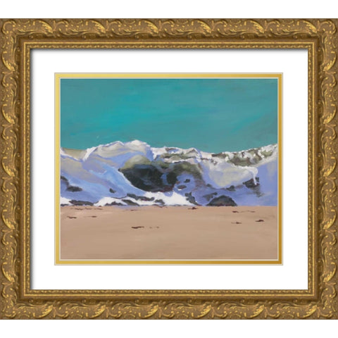 Shore Break 1 Gold Ornate Wood Framed Art Print with Double Matting by Newstedt, Stephen