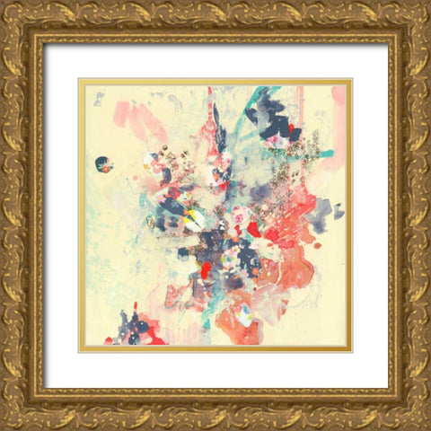Cream II Gold Ornate Wood Framed Art Print with Double Matting by Neale, Kathryn