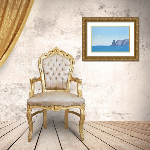 Blue Fiolent Gold Ornate Wood Framed Art Print with Double Matting by Nekraha, Igor