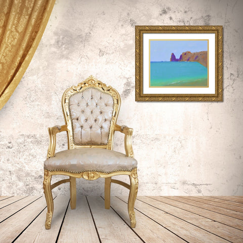 Seaside Gold Ornate Wood Framed Art Print with Double Matting by Nekraha, Igor