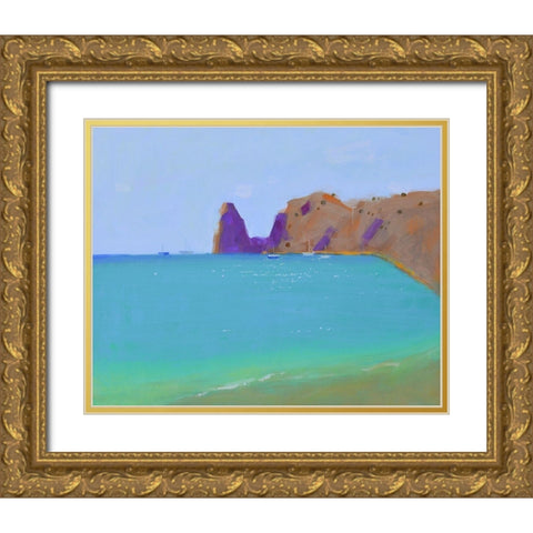 Seaside Gold Ornate Wood Framed Art Print with Double Matting by Nekraha, Igor