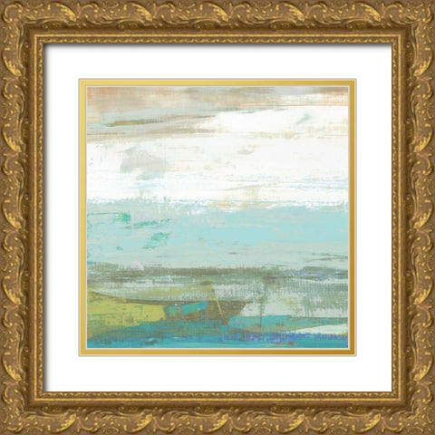 Beach Wash No. 1 Gold Ornate Wood Framed Art Print with Double Matting by Nicoll, Suzanne