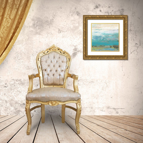 Beach Wash No. 3 Gold Ornate Wood Framed Art Print with Double Matting by Nicoll, Suzanne