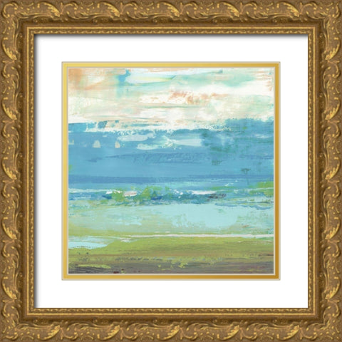 Beach Wash No. 4 Gold Ornate Wood Framed Art Print with Double Matting by Nicoll, Suzanne