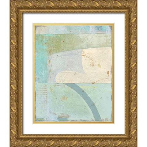Coastal Blues No. 1 Gold Ornate Wood Framed Art Print with Double Matting by Nicoll, Suzanne