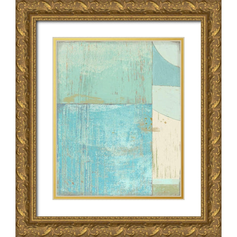 Coastal Blues No. 2 Gold Ornate Wood Framed Art Print with Double Matting by Nicoll, Suzanne