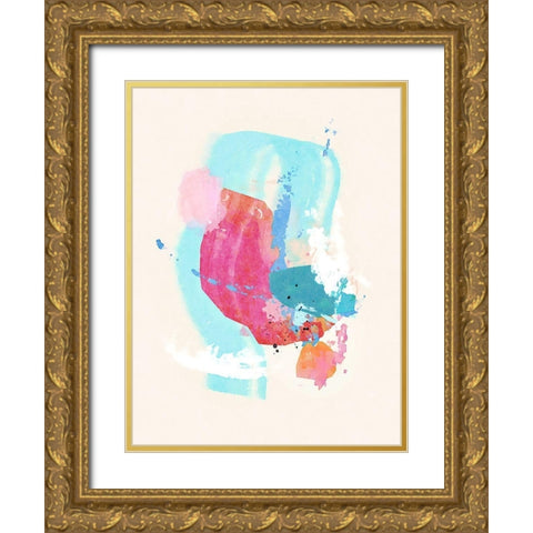 Glitter No. 1 Gold Ornate Wood Framed Art Print with Double Matting by Nicoll, Suzanne
