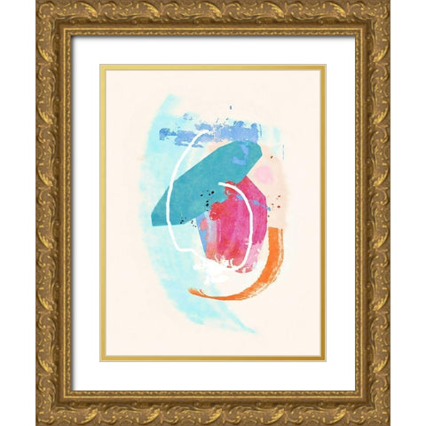 Glitter No. 2 Gold Ornate Wood Framed Art Print with Double Matting by Nicoll, Suzanne