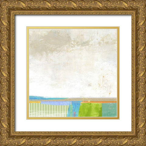 Green Hills Gold Ornate Wood Framed Art Print with Double Matting by Nicoll, Suzanne