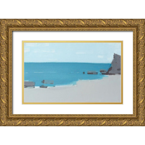 Black Sea Shore Gold Ornate Wood Framed Art Print with Double Matting by Nekraha, Igor