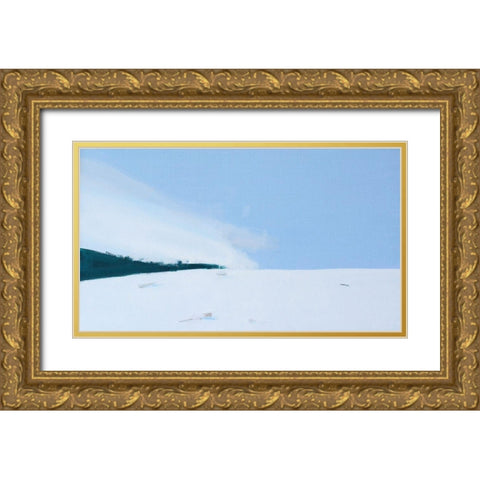 Snowy Field Gold Ornate Wood Framed Art Print with Double Matting by Nekraha, Igor