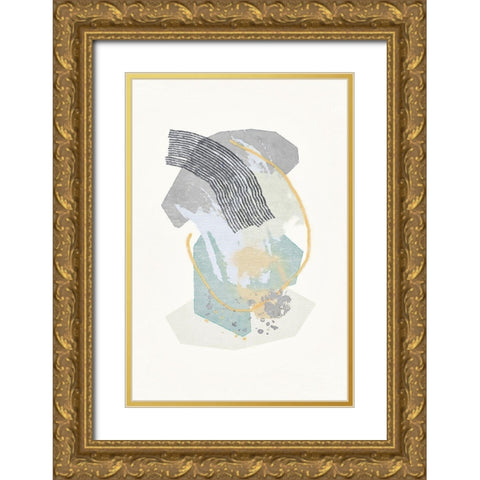 Lichen Rocks No. 1 Gold Ornate Wood Framed Art Print with Double Matting by Nicoll, Suzanne