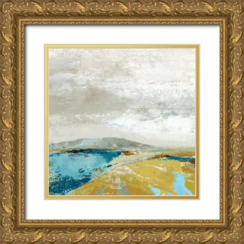 Ochre Hills Gold Ornate Wood Framed Art Print with Double Matting by Nicoll, Suzanne