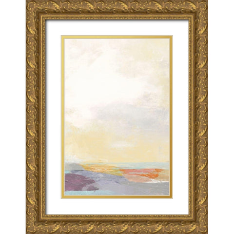 Pastel Sea Gold Ornate Wood Framed Art Print with Double Matting by Nicoll, Suzanne