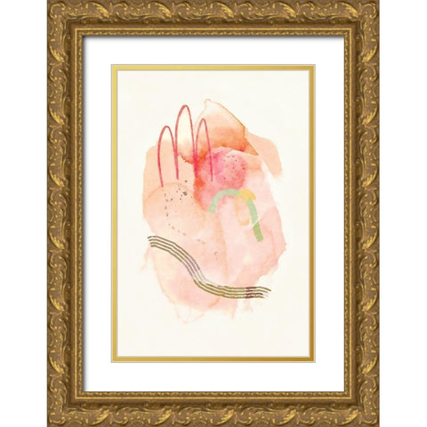 Peachy Keen No. 2 Gold Ornate Wood Framed Art Print with Double Matting by Nicoll, Suzanne