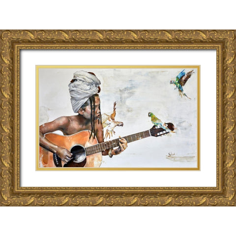 Dujour Gold Ornate Wood Framed Art Print with Double Matting by Anderson, Noland