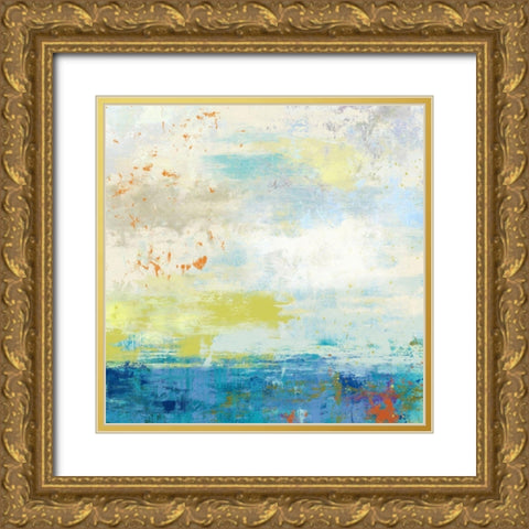 Beach Day Gold Ornate Wood Framed Art Print with Double Matting by Nicoll, Suzanne