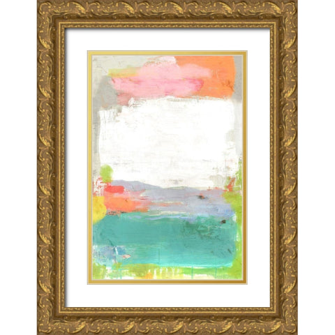 Lagoon Gold Ornate Wood Framed Art Print with Double Matting by Nicoll, Suzanne